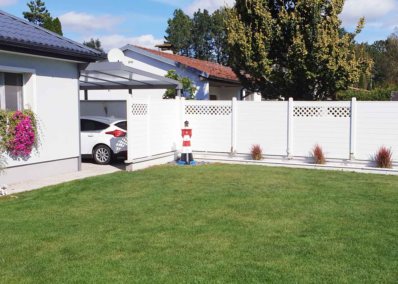 Garten Abtrennung Sichtschutzwand aus stabilen Qualitäts-Kunststoff