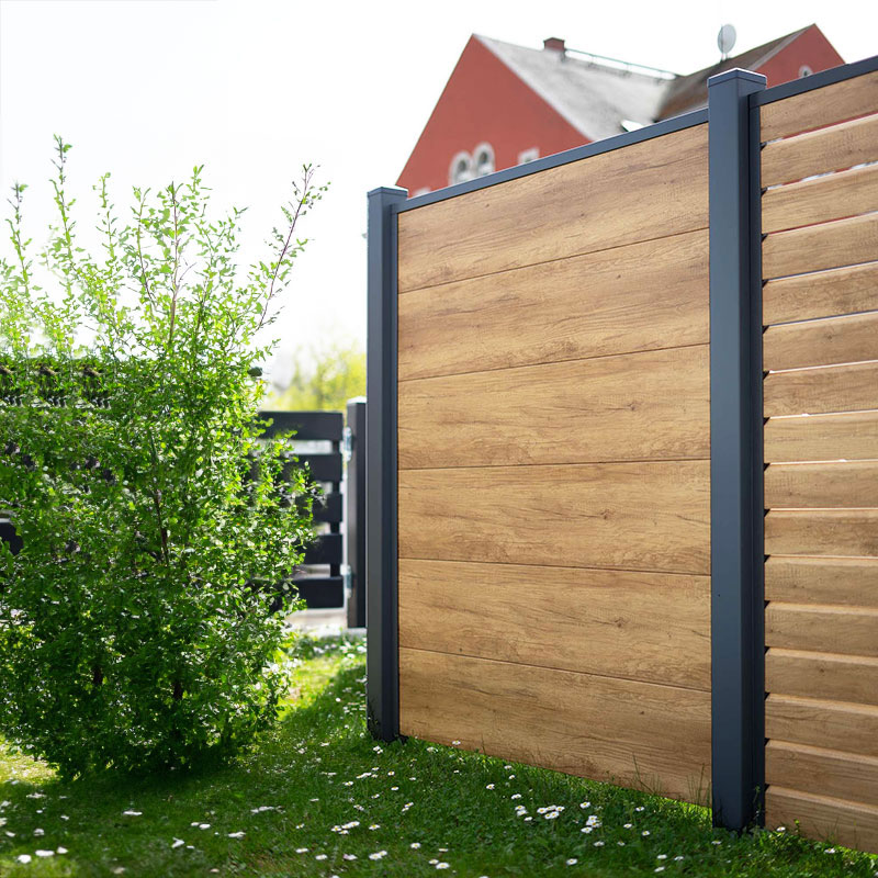 Sichtschutz Garten Kunststoff Holzoptik Astfichte Rankgitter