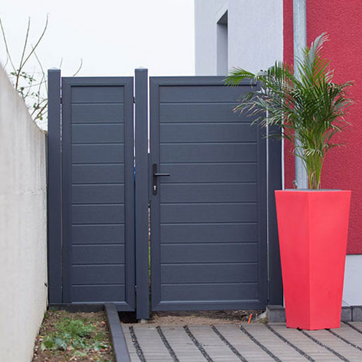 Sichtschutz Anthrazit Tür Terrasse 