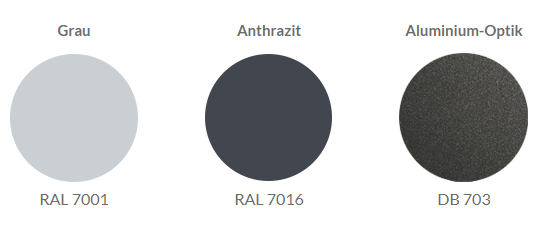 Grau, Anthrazit; Aluminium-Optik aus Kunststoff, Sichtschutz, Dichtzaun