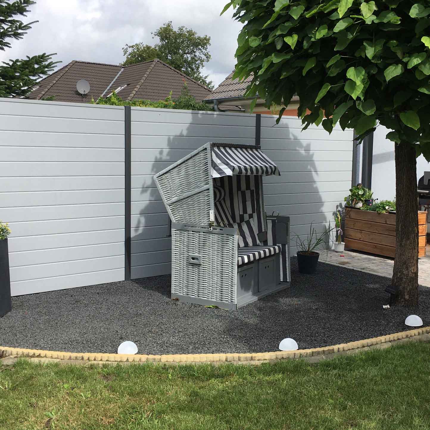 Sichtschutz Garten Terrasse Grau Anthrazit Kunststoff