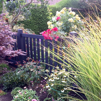 Rahmenzaun in Anthrazit Rahmenzaun in Anthrazit im Garten