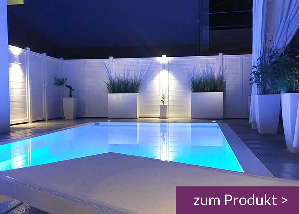 Sichtschutz Terrasse/Garten Kunststoff Weiß Pool Idee