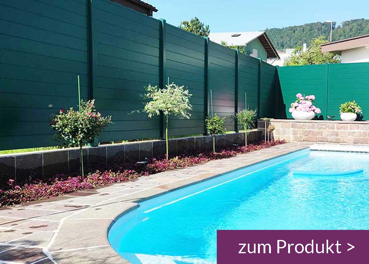 Sichtschutzzaun Grün im Garten