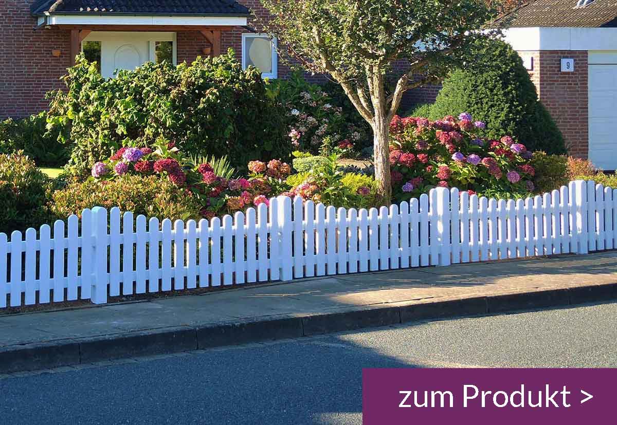 Gartenzaun Friesenzaun in Weiß | Idee