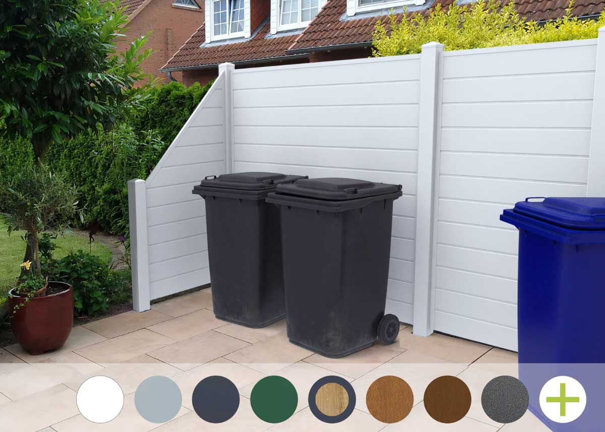 Sichtschutz Weiß Kunststoff PVC Rhombus Aluminium Basicline