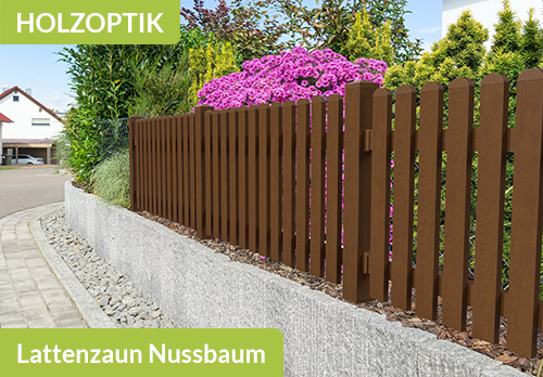 Sichtschutzzaun der Baureihe Ecoline mit Spaltsichtschutz  in Moosgrün aus Kunststoff