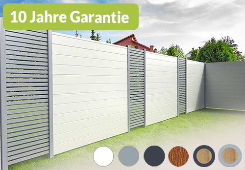 Sichtschutz Weiß Kunststoff PVC Rhombus Aluminium Basicline