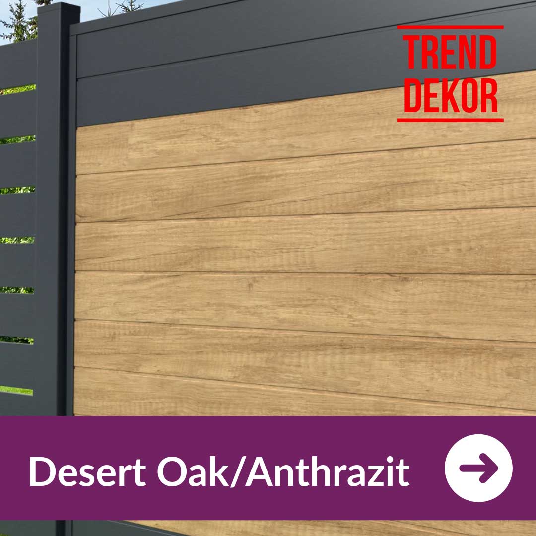 Sichtschutzzaun Kunststoff - Desert Oak/Anthrazit
