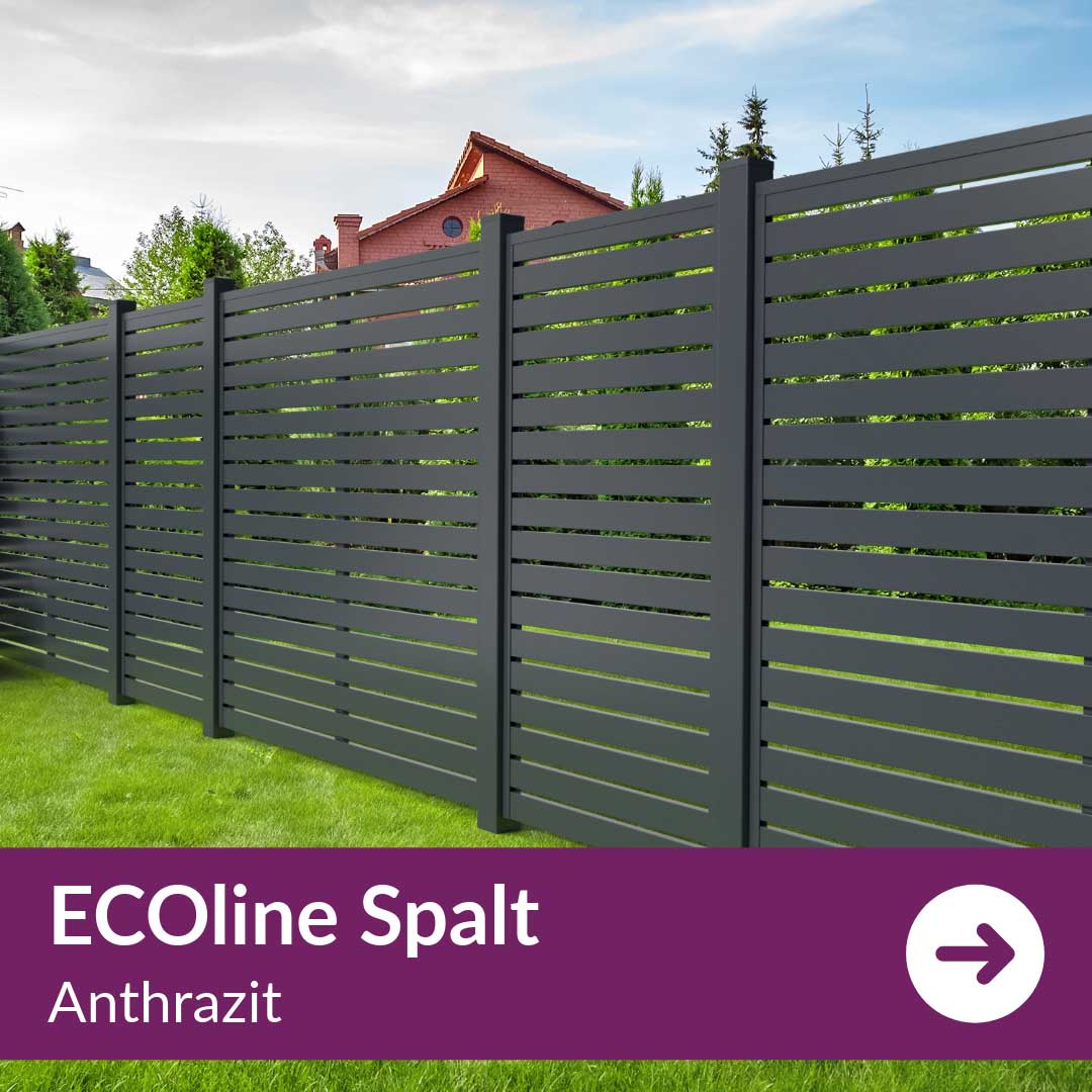Sichtschutzzaun Kunststoff - Spaltsichtschutz Anthrazit