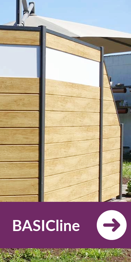 Sichtschutzzaun Kunststoff - BASICline Desert Oak