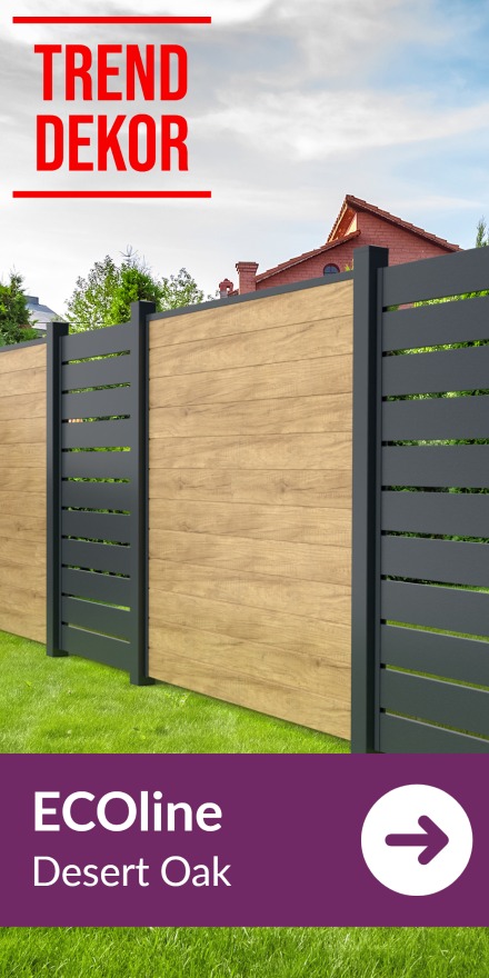 Sichtschutzzaun Kunststoff - ECOline Desert Oak