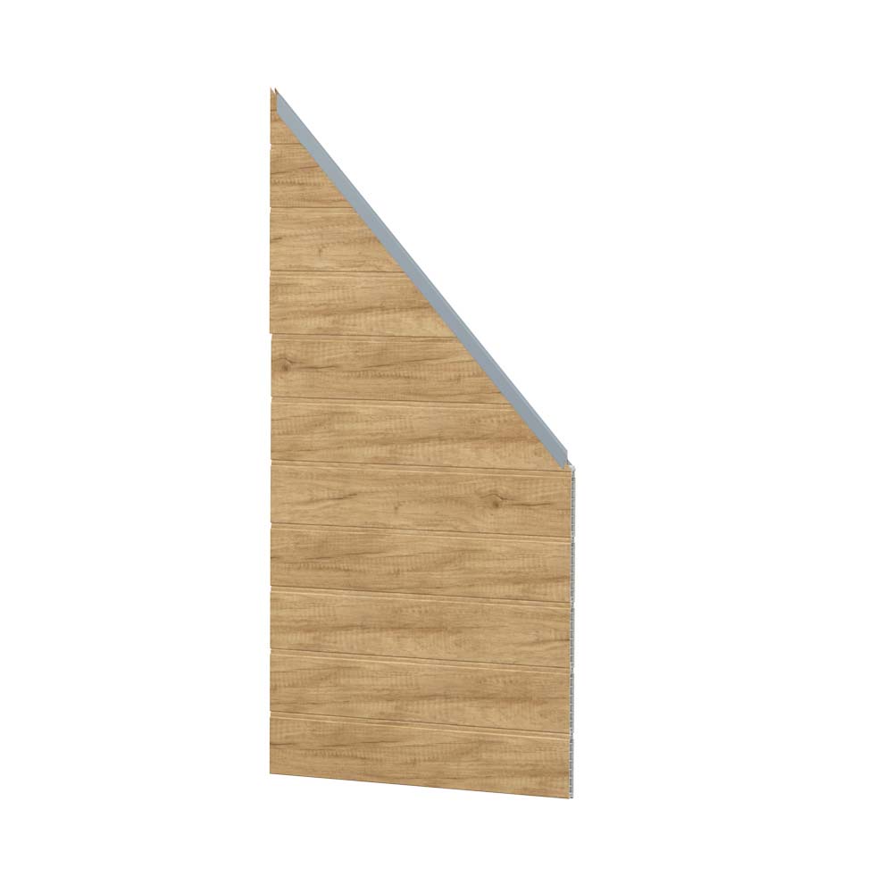 Sichtschutz Basicline 90 cm schräg dicht Desert Oak Silbergrau
