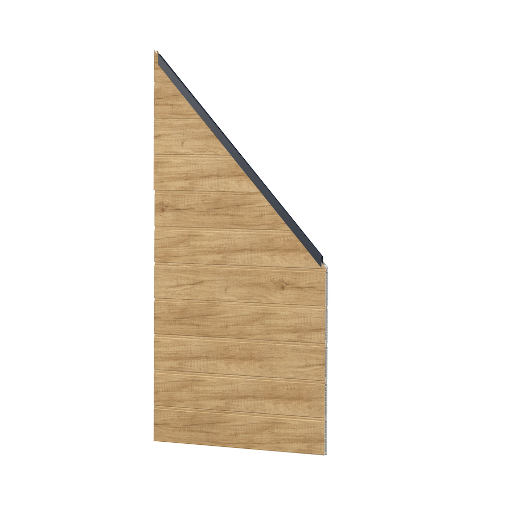 Sichtschutz Basicline 90 cm schräg dicht Desert Oak Anthrazit