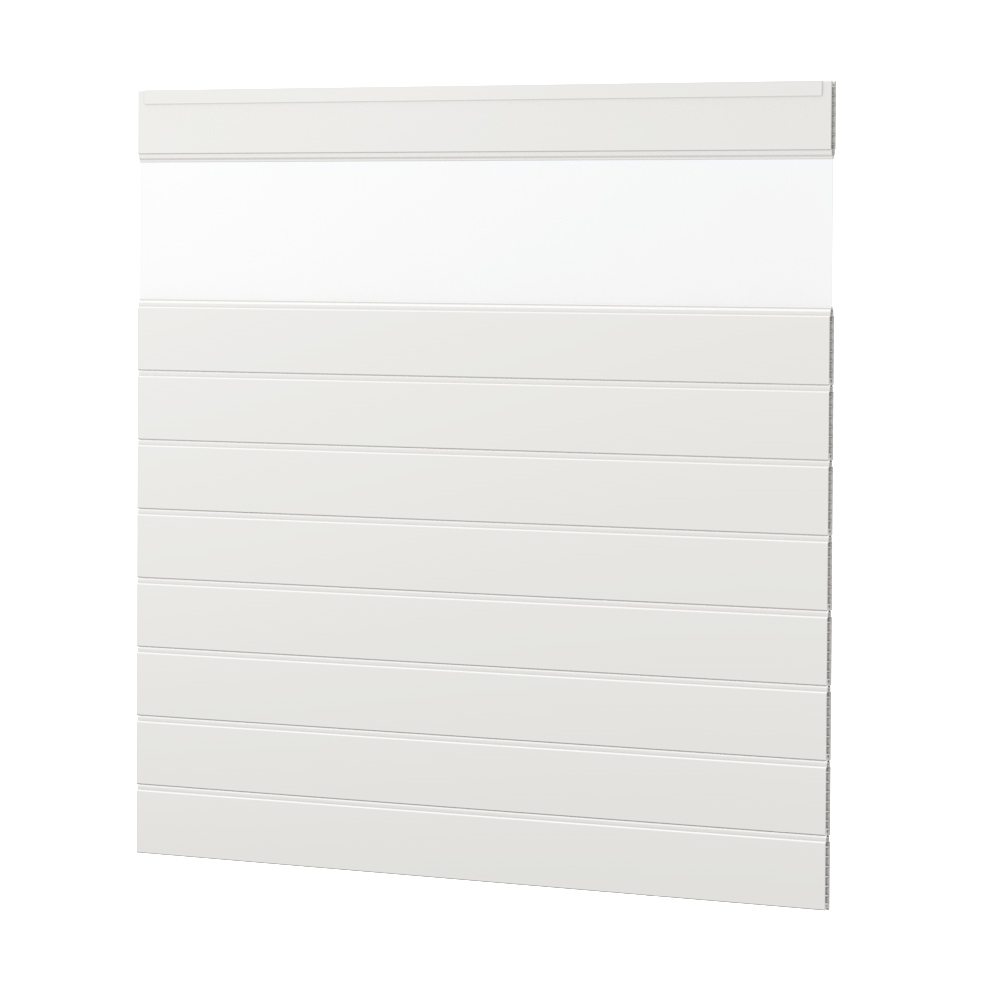 Sichtschutzzaun Kunststoff Bausatz Basicline Weiß mit Acrylglas