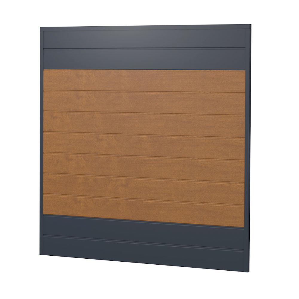 Sichtschutz Ecoline Kunststoff 180cm dicht Anthrazit-Golden Oak