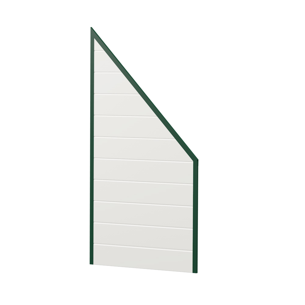 Sichtschutz Ecoline Kunststoff 90cm schräg Moosgrün-Weiß