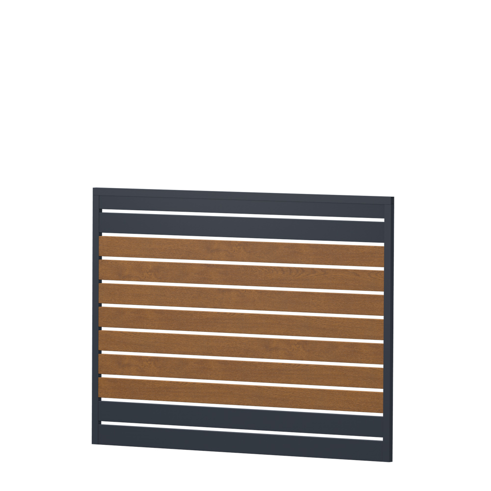 Querlattenzaun Typ 8L Kunststoff 150cm Anthrazit Golden Oak