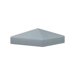 ECOline PVC Pfostenkappe 10x10 cm Silbergrau