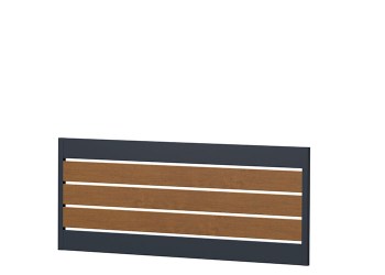 Querlattenzaun Typ 17XL Kunststoff 250cm Anthrazit Golden Oak
