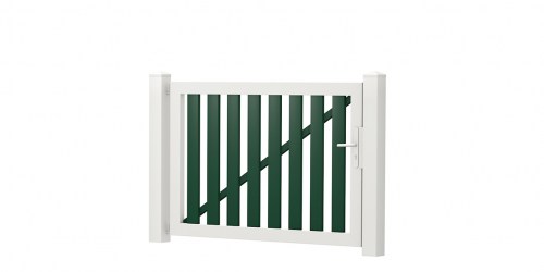 Gartenpforte gerade 92,1x100cm Weiß-Moosgrün