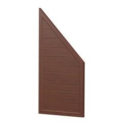 Sichtschutz Element Kunststoff Design Dicht Ecke 90cm Nussbaum