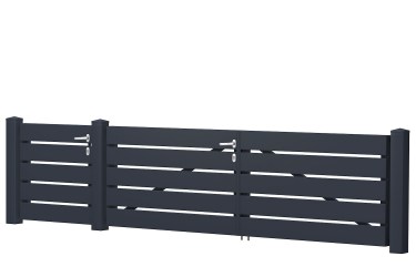 Gartentor_Gerade_PVC-Kunststoff_Anthrazit