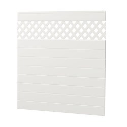 Sichtschutzzaun mit Rankgitter Kunststoff Bausatz Basicline Weiß